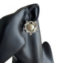 Crystal Pearl Universe - Galaxy Flower Stud