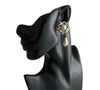 Crystal Pearl Universe - Galaxy Flower Stud With Pearl Drop