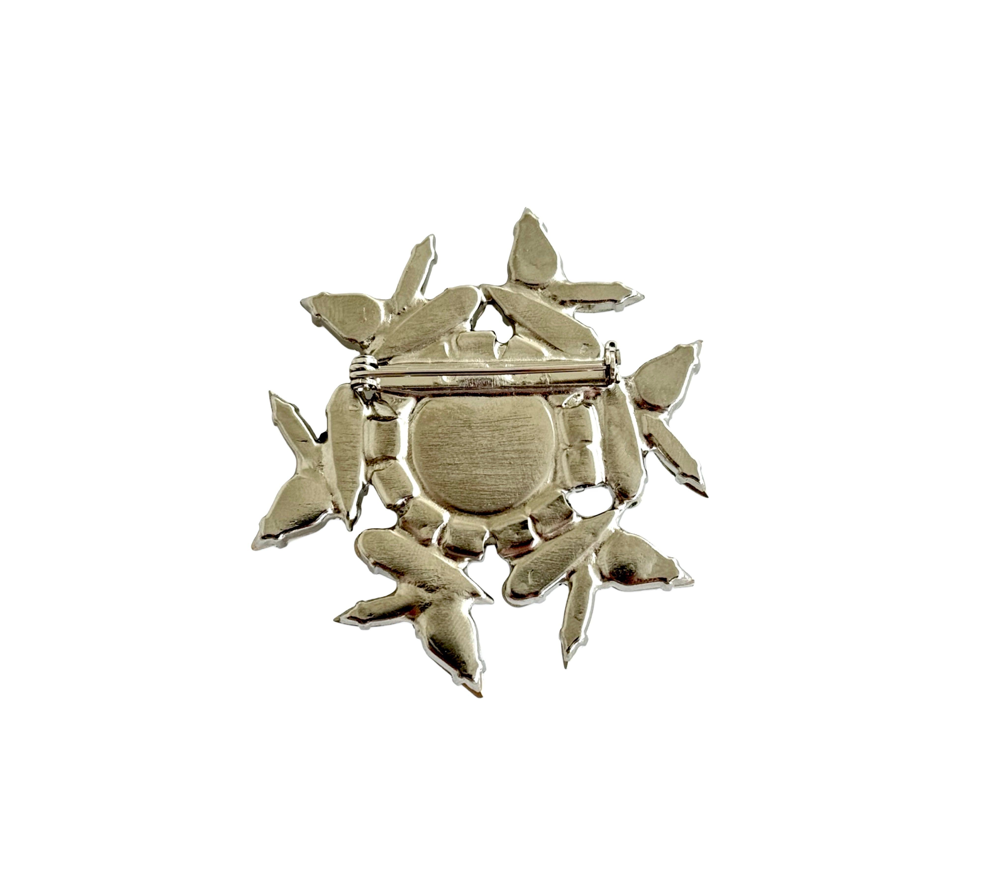 Crystal Pearl Universe - Galaxy Flower Brooch