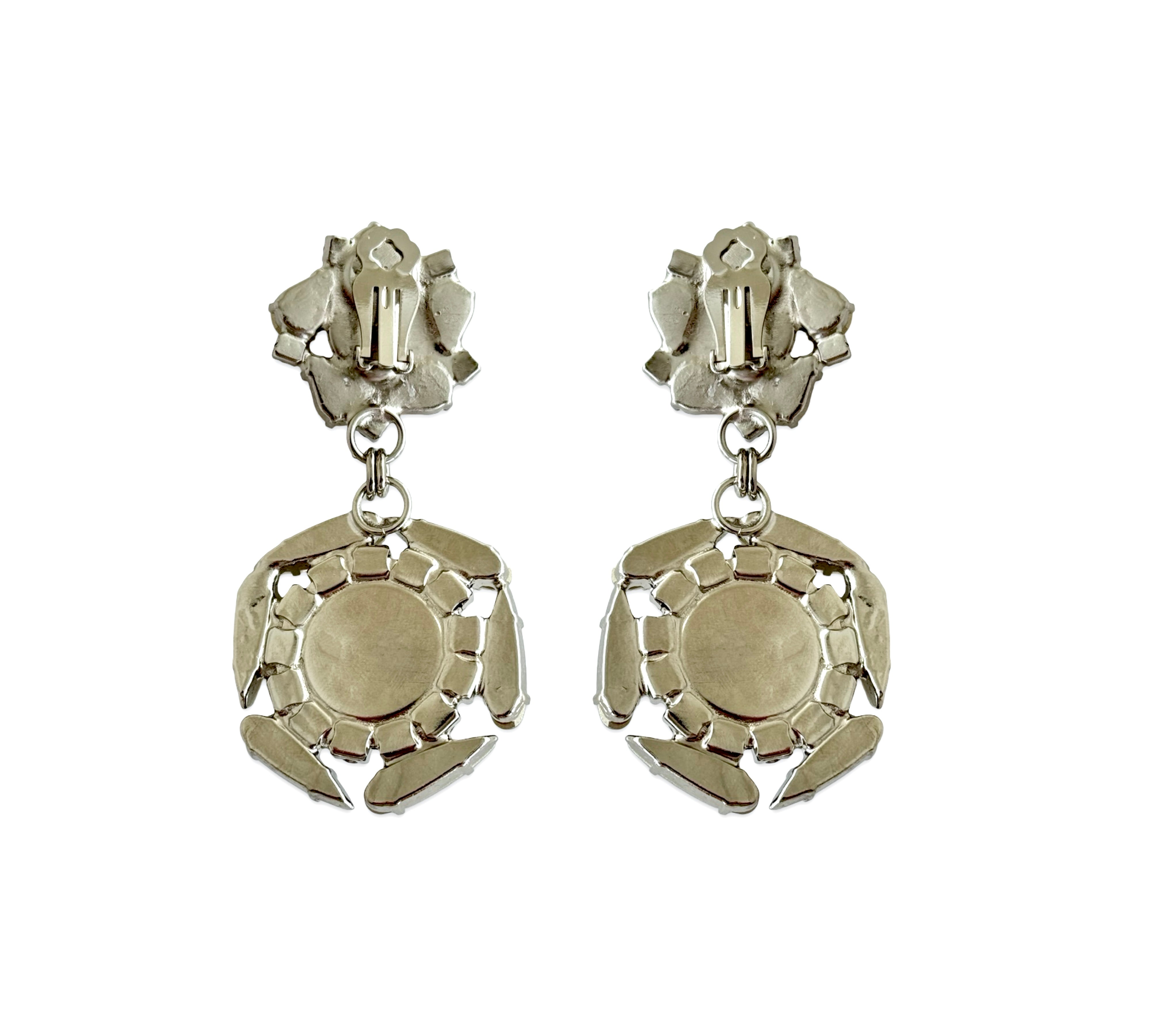Crystal Pearl Universe - Galaxy Flower Nebula Earrings