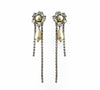 Crystal Pearl Universe - Galaxy Flower Comet Earrings