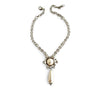 Crystal Pearl Universe - Galaxy Flower Necklace